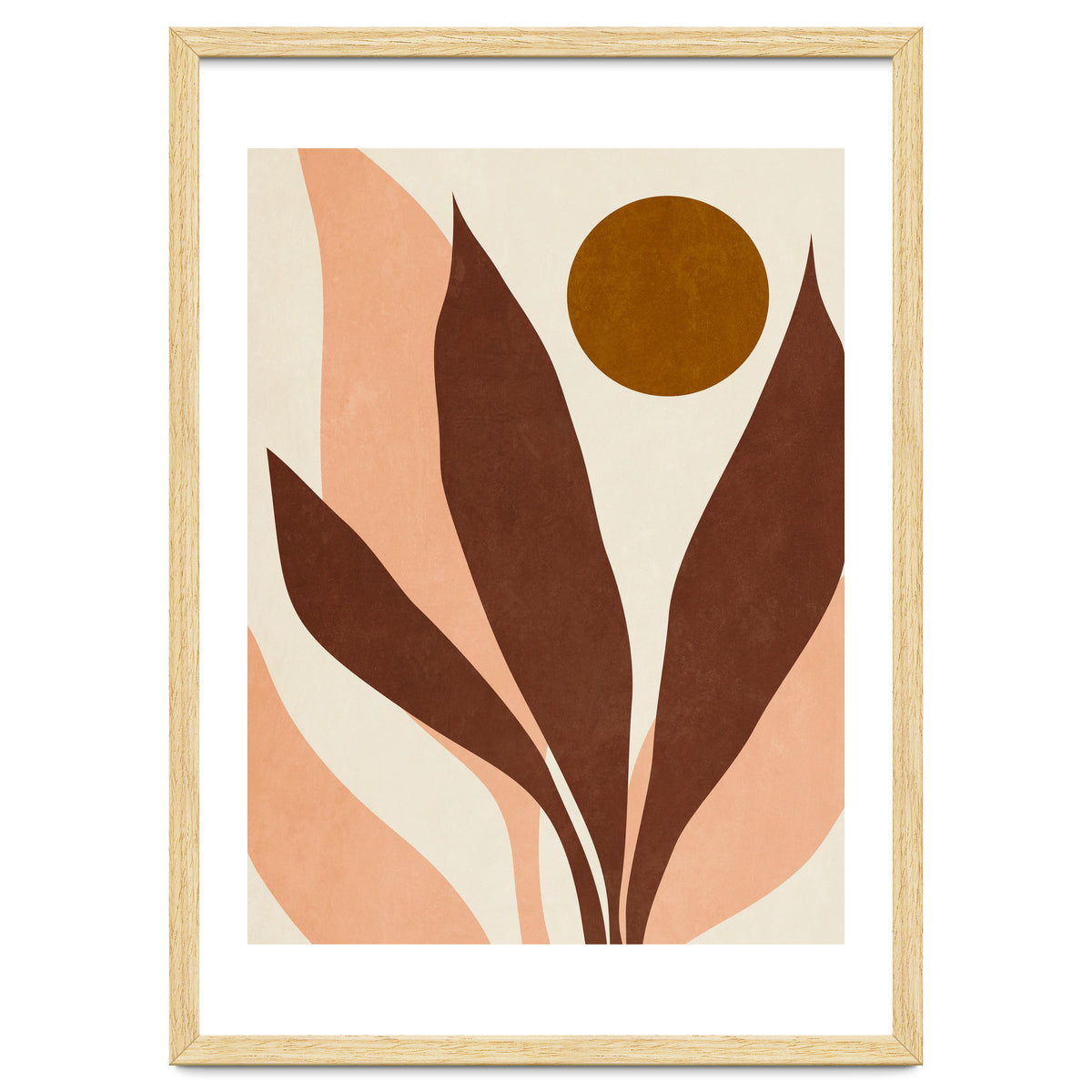 ABSTRACT LEAVES AND SUN - R01