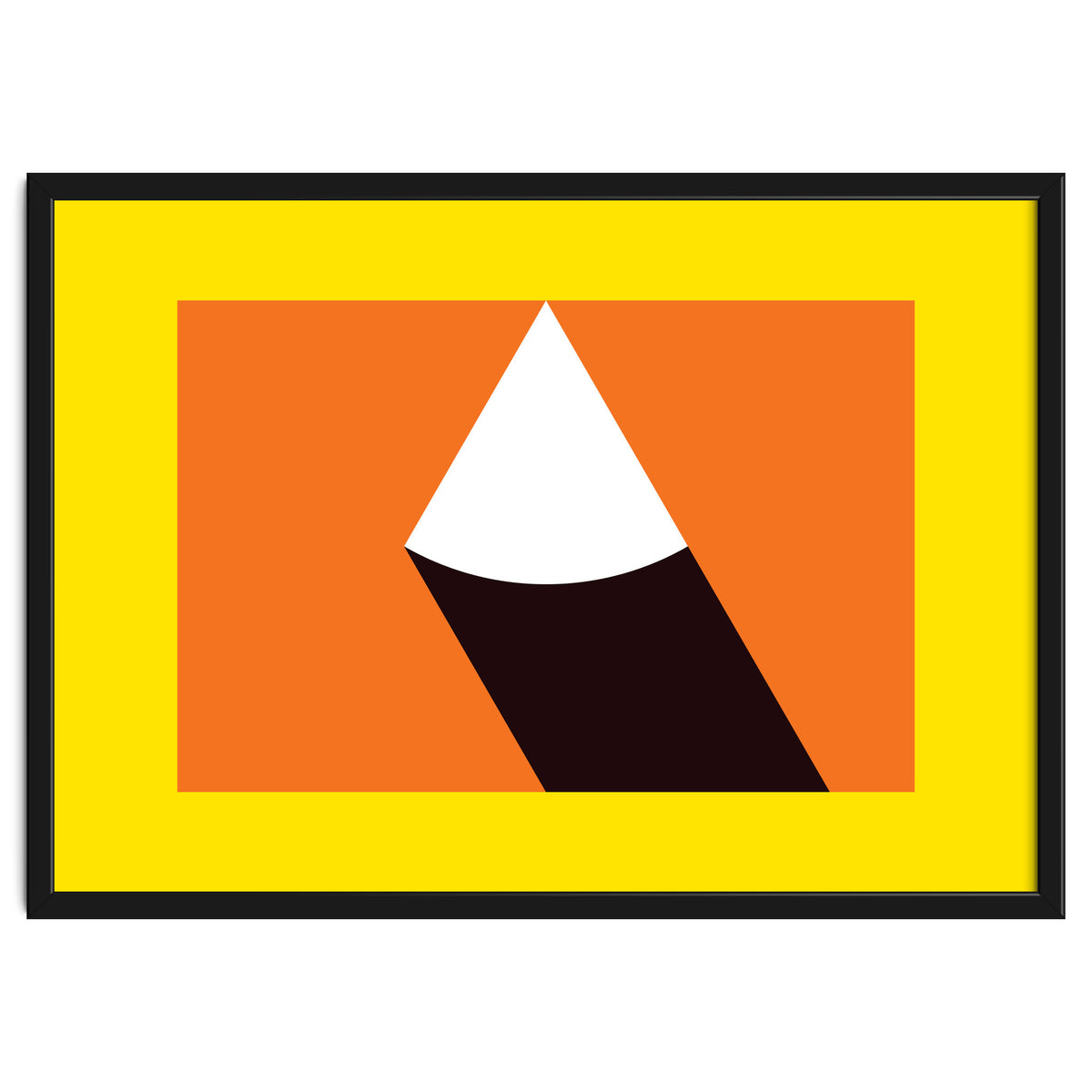 Geometric Shapes No. 47 - orange, black & yellow