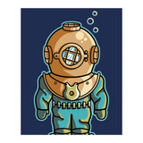 Cute Deep Sea Diver (Print Only) thumbnail