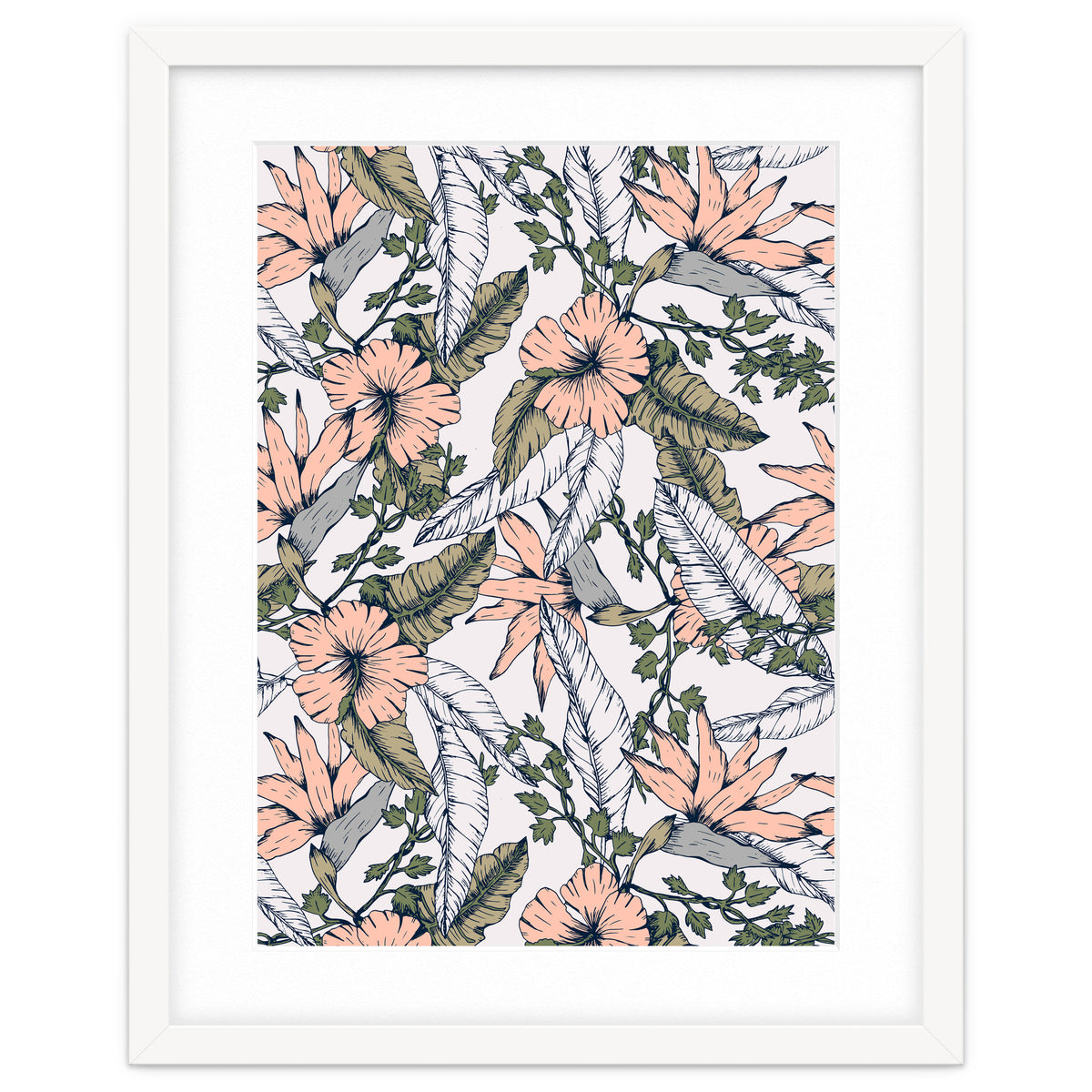 Tropical pattern pastel