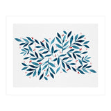 Teal Branches And Dots (Print Only) thumbnail