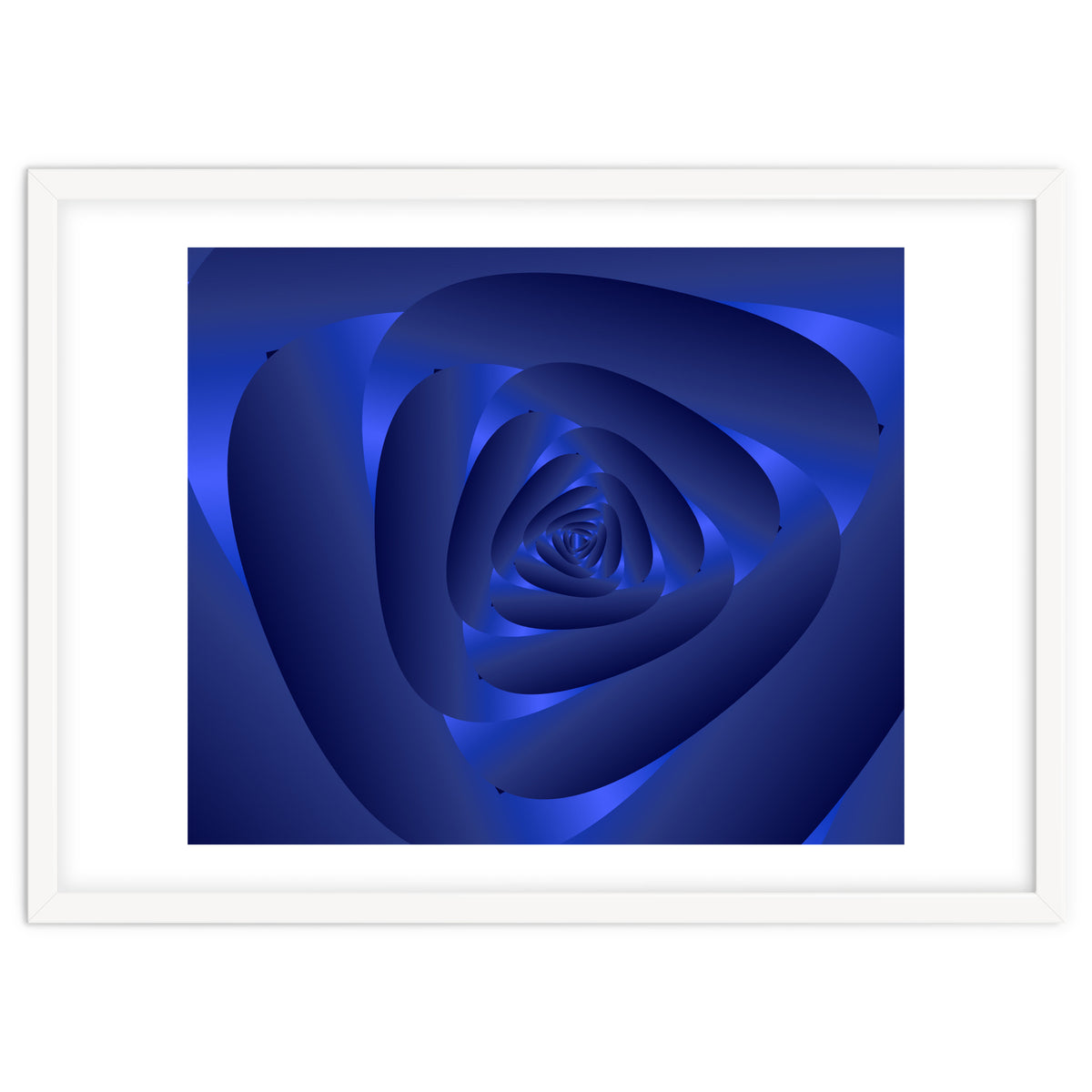 Blue Color Rose Spiral Pattern