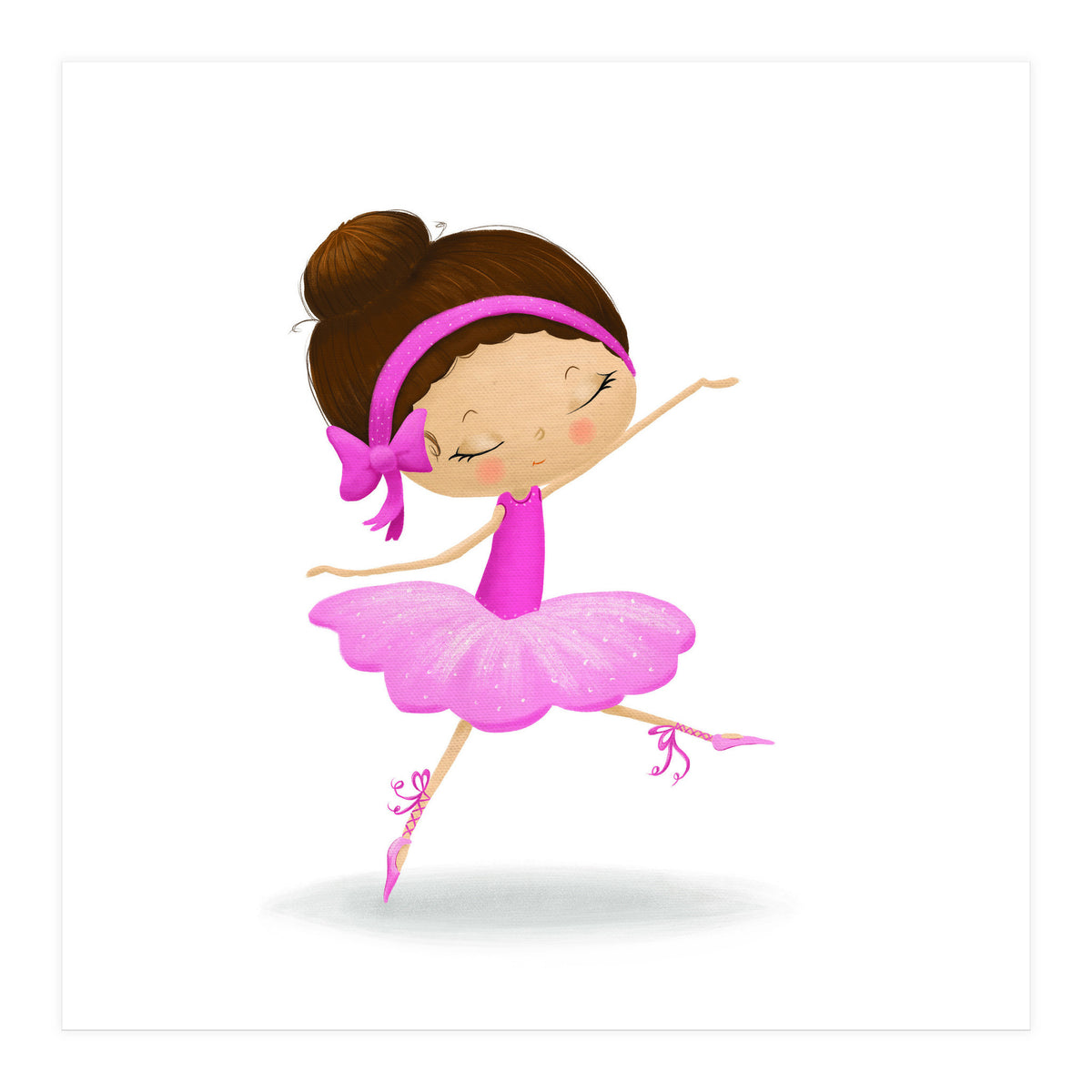 Adorable Ballerina Nursery Print (Print Only)