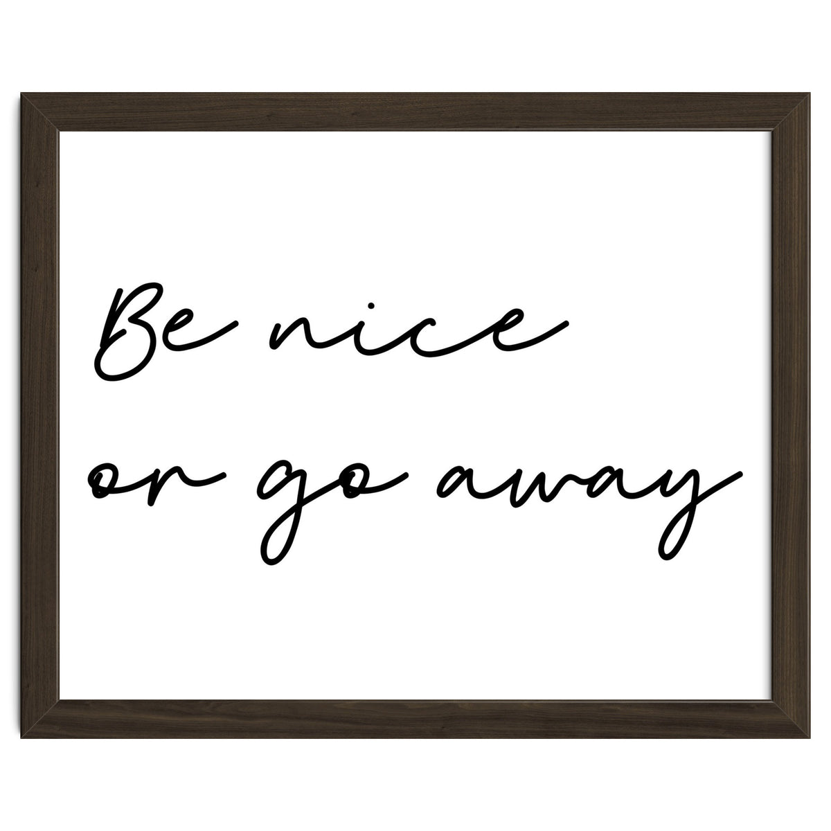 Be Nice Or Go Away Print