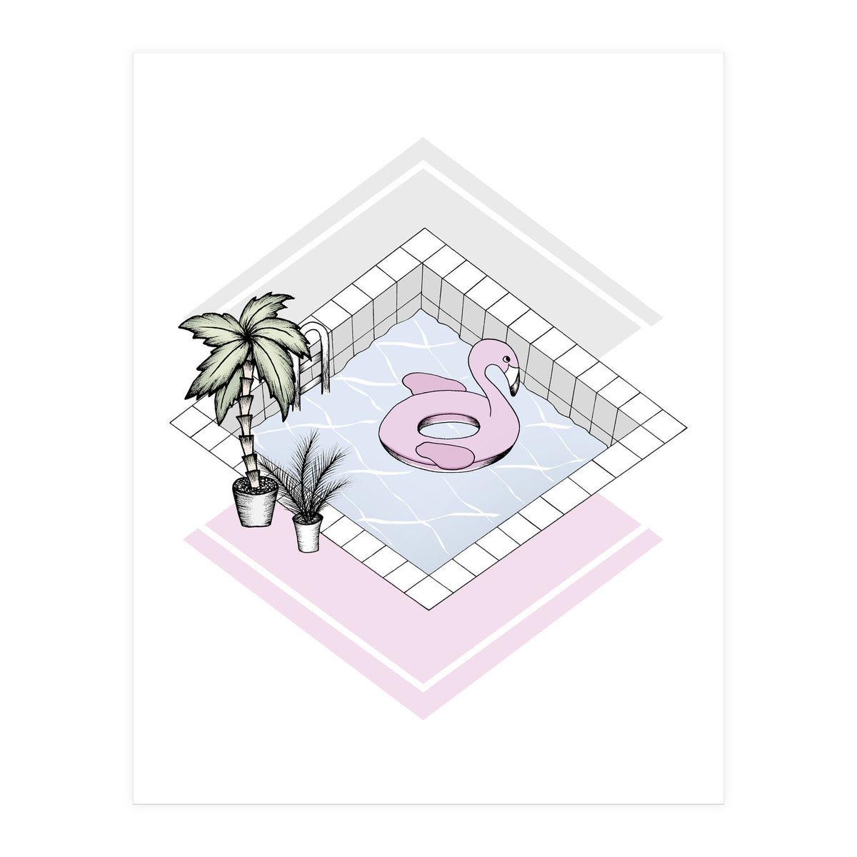 Flamingo's Paradise (Print Only)