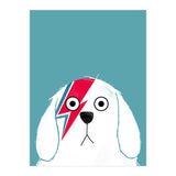 Doozal Dog Bowie White (Print Only) thumbnail