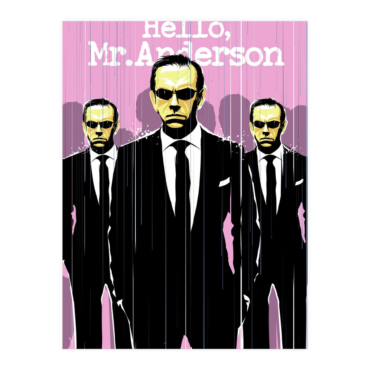 Hello Mr Anderson Matrix movie poster (Print Only)