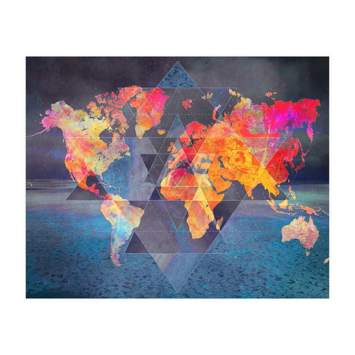 World Map triangle (Print Only)
