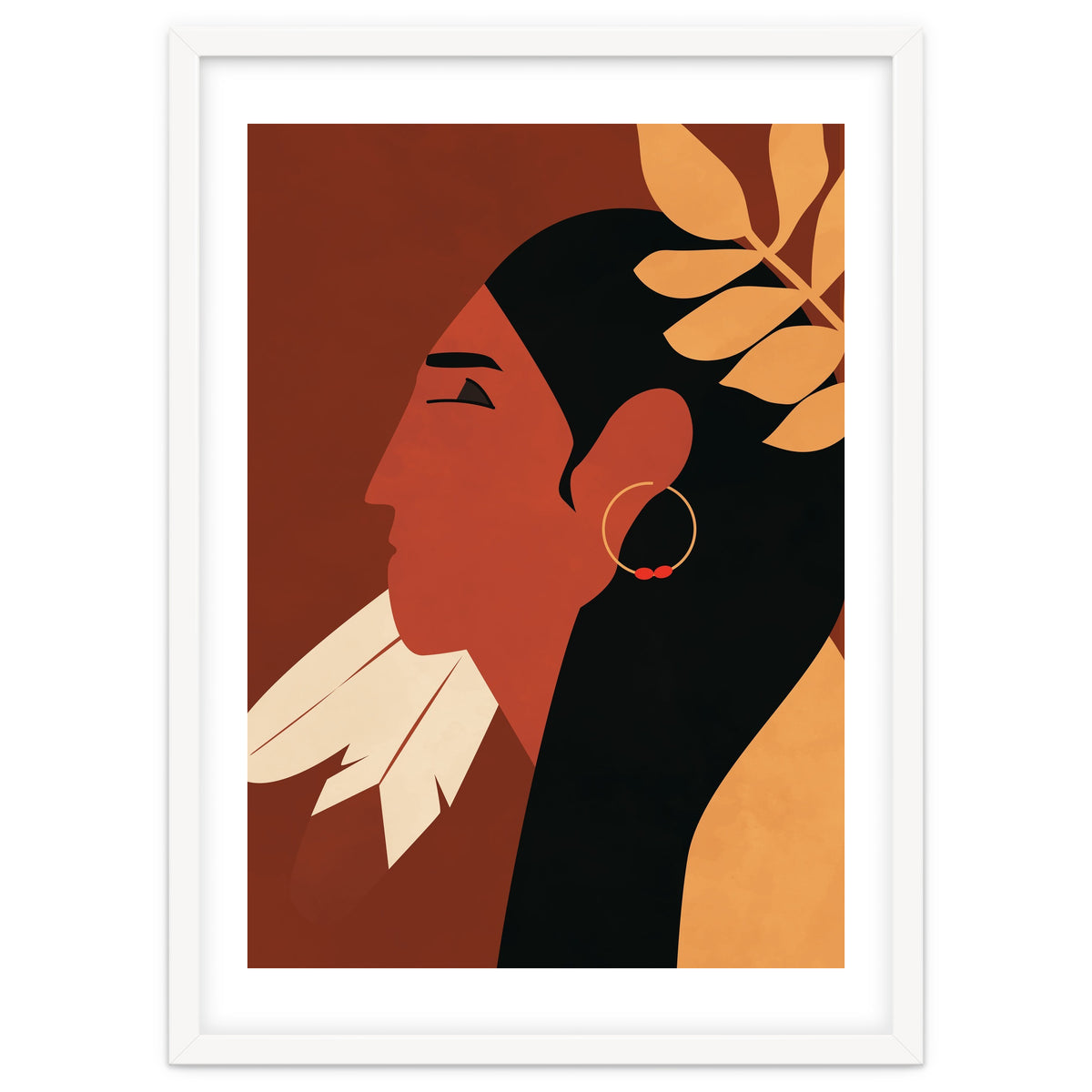 Boho Chic Woman Indian Fashion Print