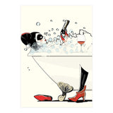 Harley Quinn in the Bath, funny Bathroom Humour (Print Only) thumbnail