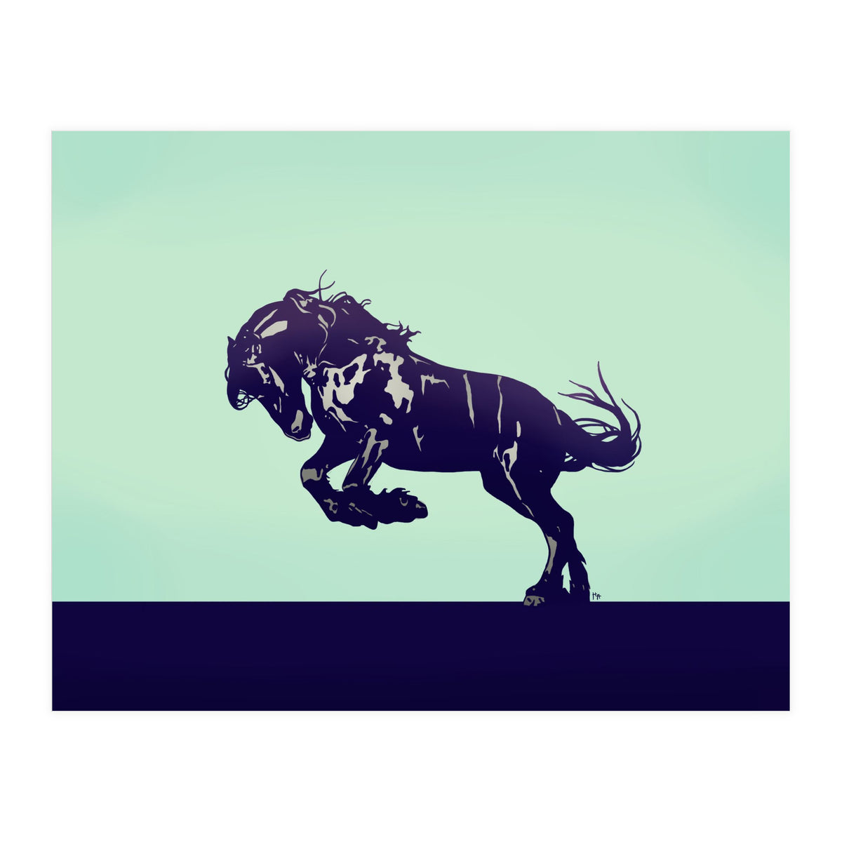 Dark Blue Stallion (Print Only)