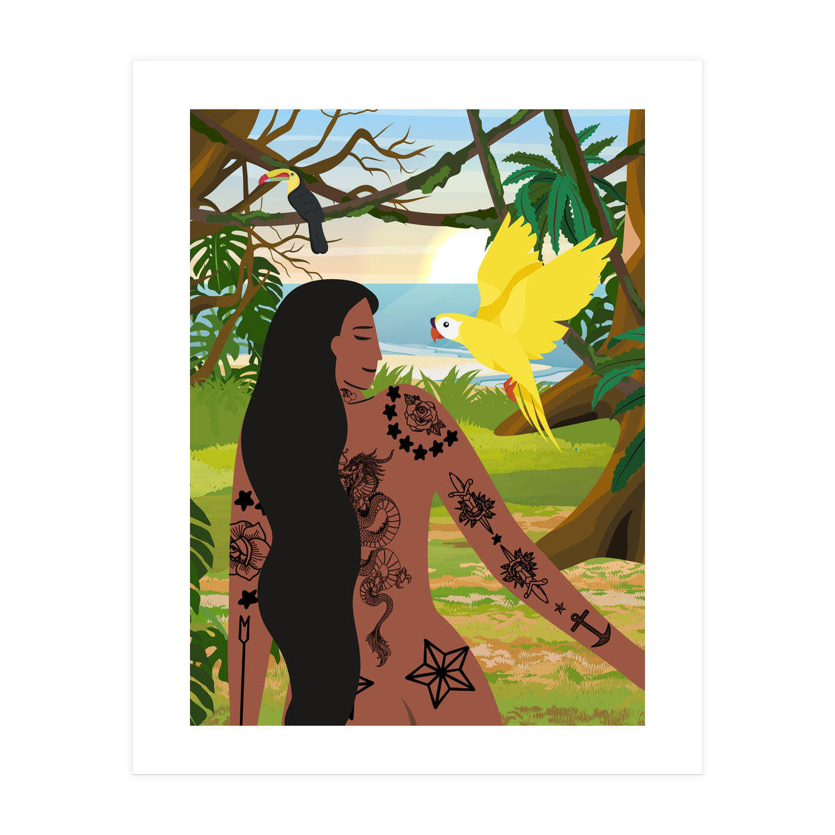 Golden Conure and Me (Print Only)