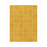 My Favorite Geometric Patterns No.4 - Mustard Yellow (Print Only) thumbnail