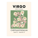 Virgo Birth Flower Chrysanthemum (Print Only) thumbnail