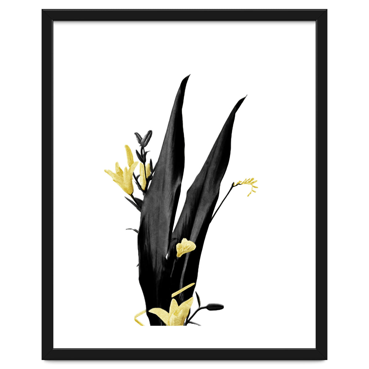 Flower Minimal Black And Gold 03