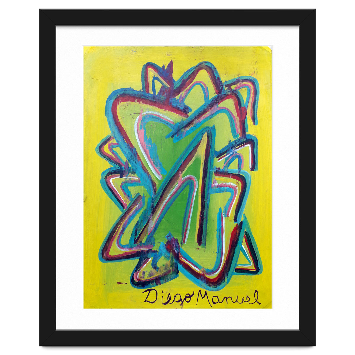 Forma Celeste Sobre Amarillo 2