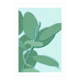 Minimal Rubber Tree Leaves - Greener Eden (Print Only) thumbnail