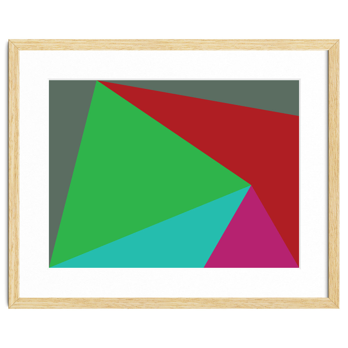 Geometric Shapes No. 19 -  green, magenta & blue