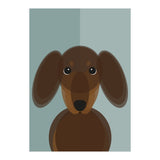 Mid Century Geometric Dachshund Dog (Print Only) thumbnail
