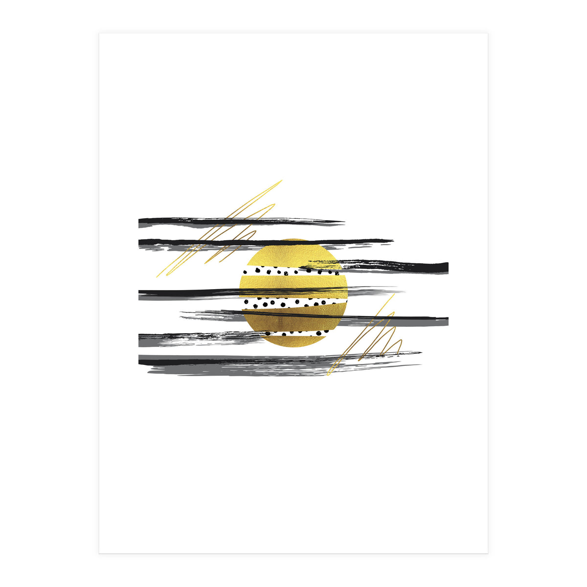 Deco Lines No. 3 – Full Moon (Print Only)
