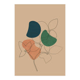 Boho Line Art Drawing Plant Earthy Tones (Print Only) thumbnail