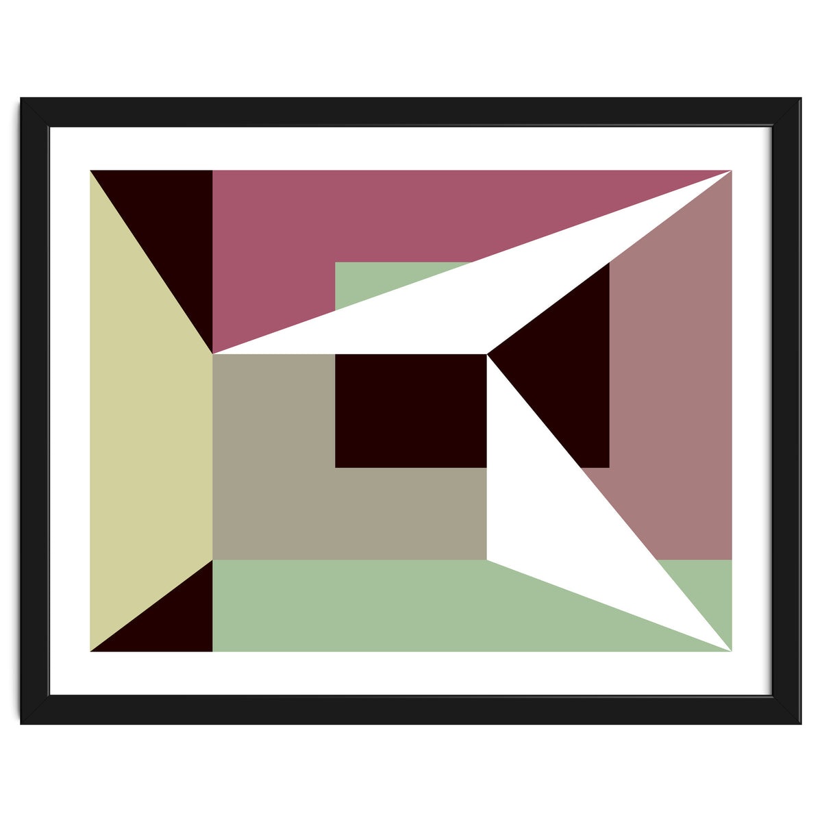 Geometric Shapes No. 26 - green & purple