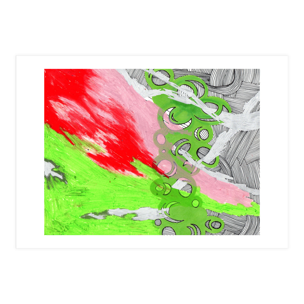 Green and Pink Spill (Print Only)
