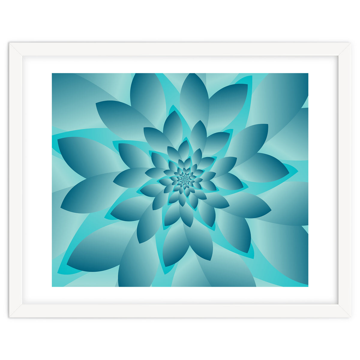 Abstract Modern Optical Illusion Floral Design Art
