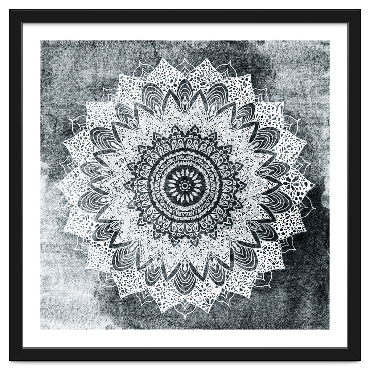 Bohochic Mandala In Gray