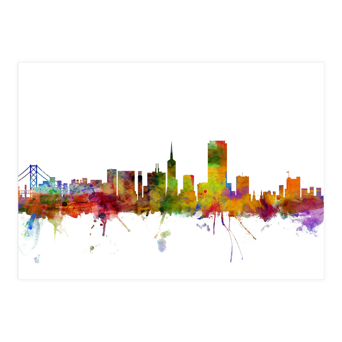 San Francisco California Skyline (Print Only)