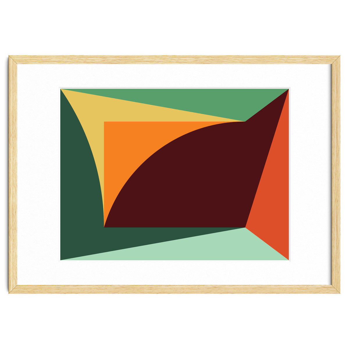 Geometric Shapes No. 18 - orange, green & purple