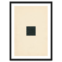 Minimal black square on beige