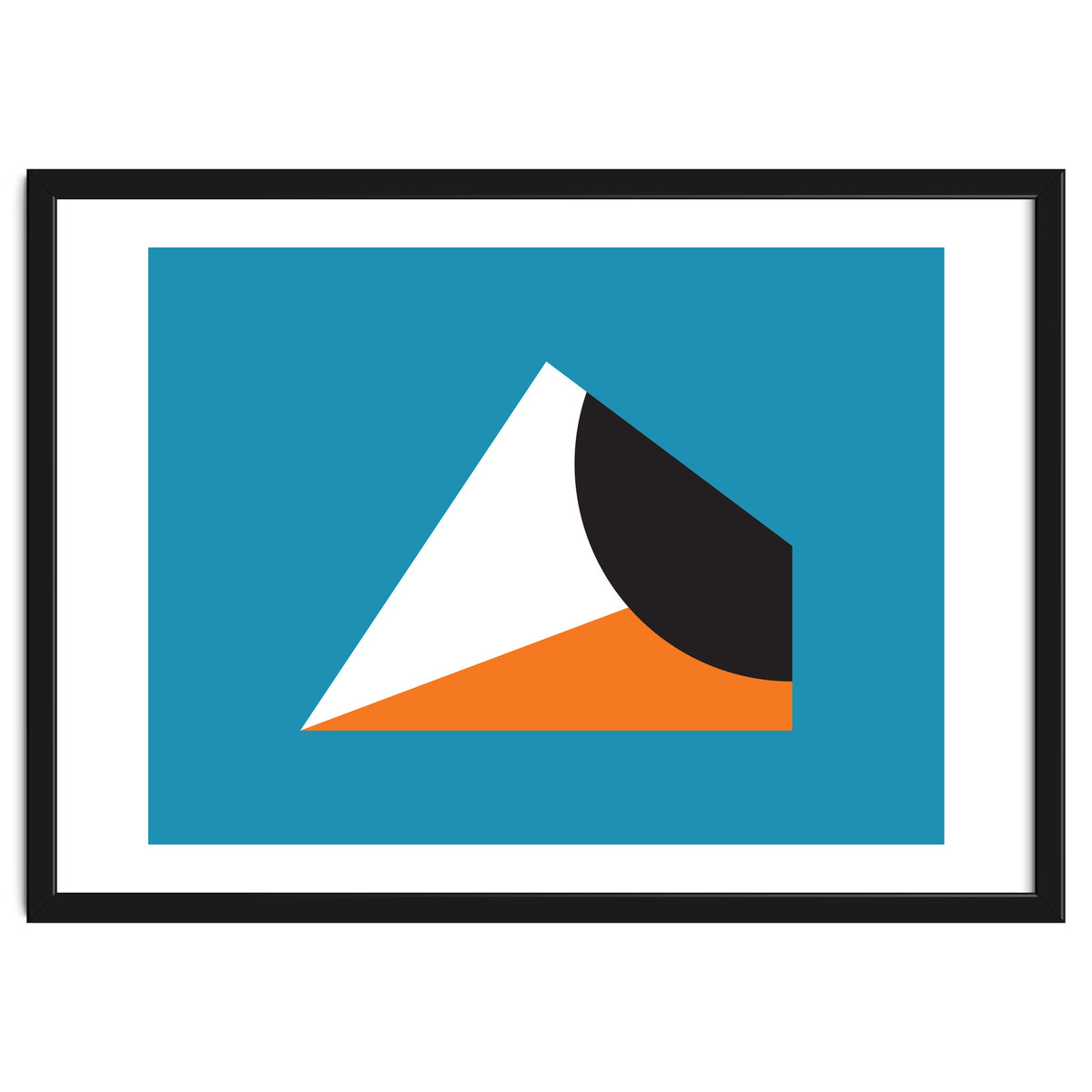 Geometric Shapes No. 16 - blue & orange