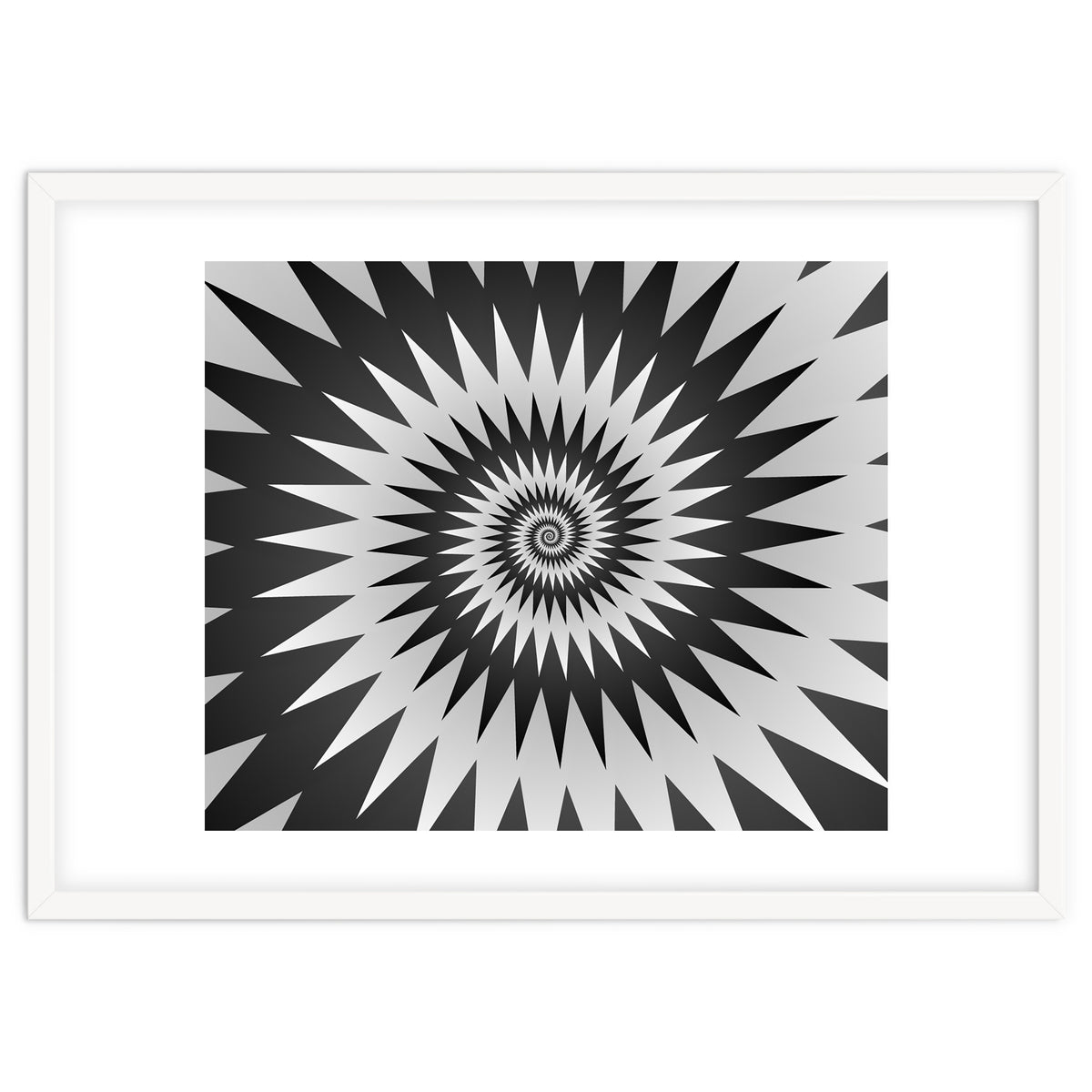 Black & White Abstract Spiral
