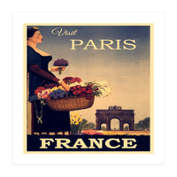 Paris France Travel Poster (Print Only)