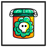 Kawaii Cute Skull In A Jar