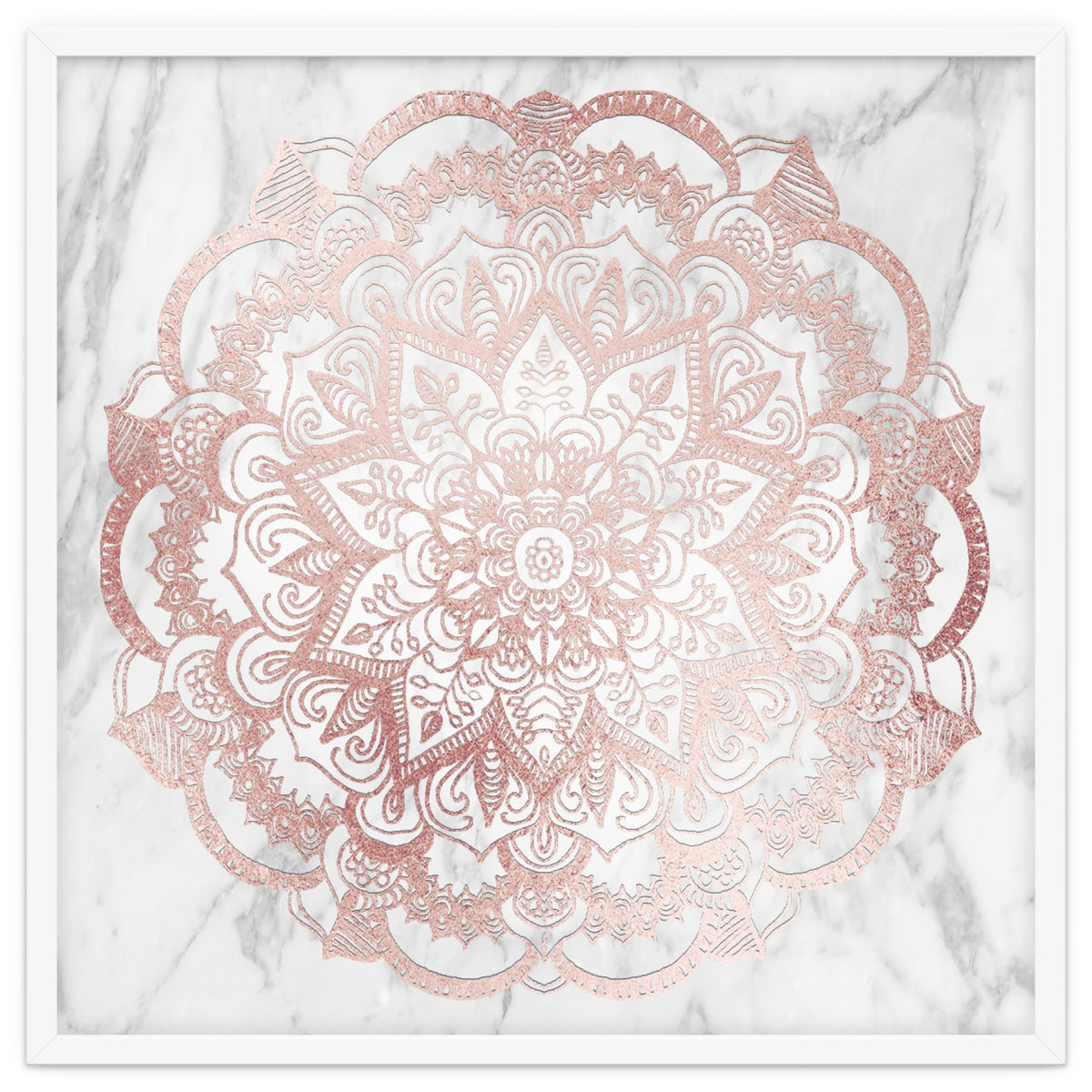Rose Gold Mandala Star