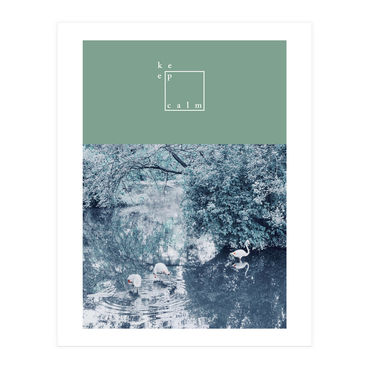 Flamingos - keep calm  (Print Only)