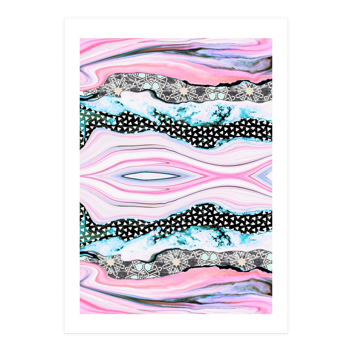 Abstract shapes of marble and patterns (Print Only)