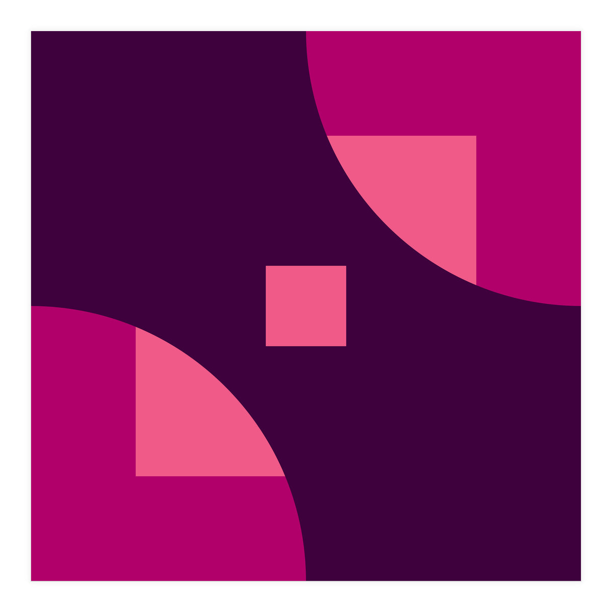 Geometric Shapes No. 1 - purple & pink squares (Print Only)