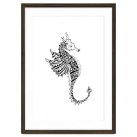 Seahorse Dragon Zen Doodle