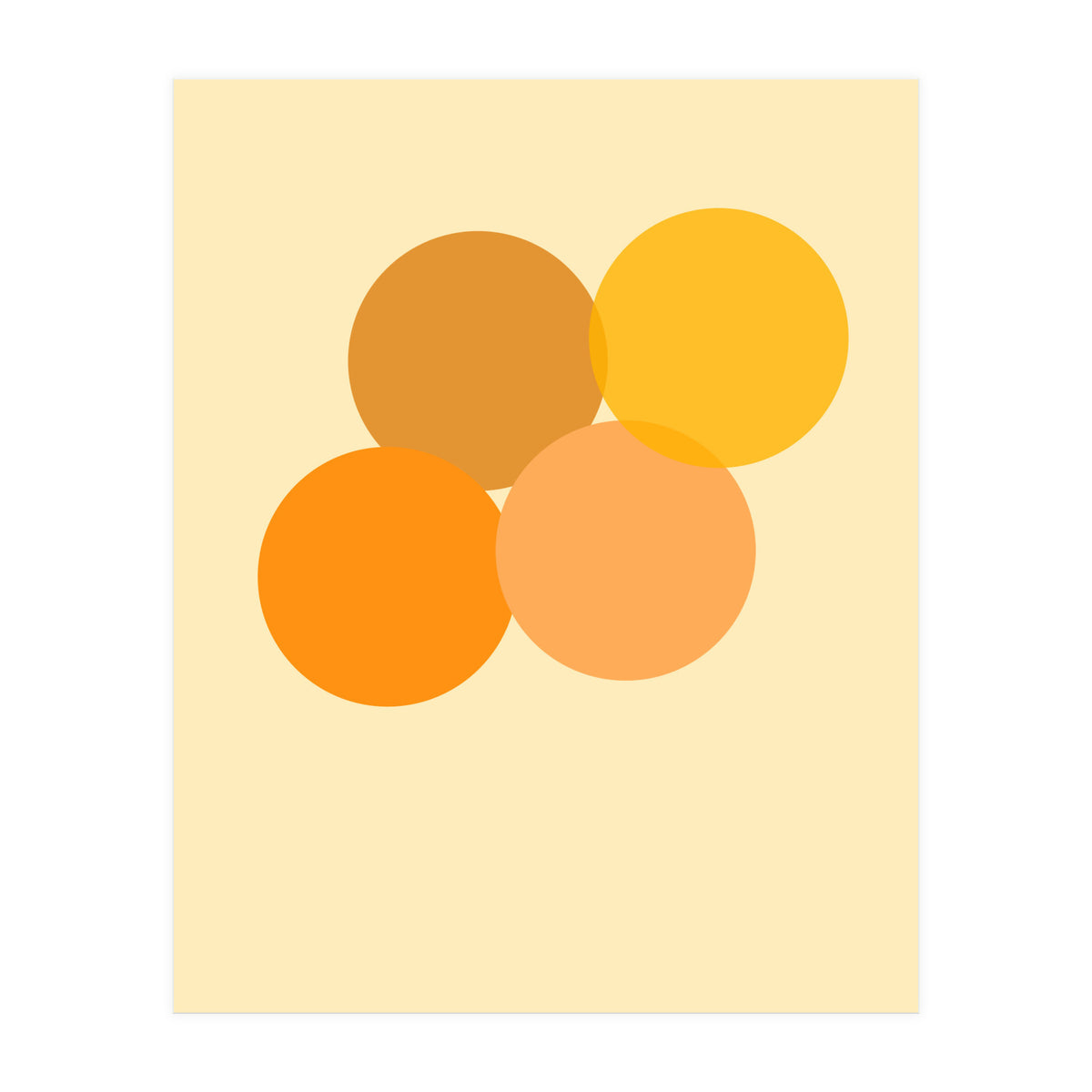 Orange circles abstract (Print Only)