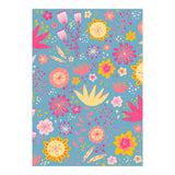 High Summer Flowers Teal (Print Only) thumbnail