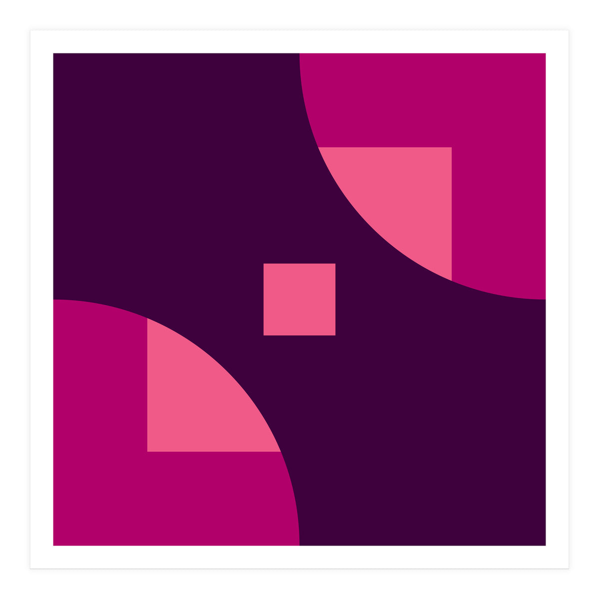 Geometric Shapes No. 1 - purple & pink squares (Print Only)