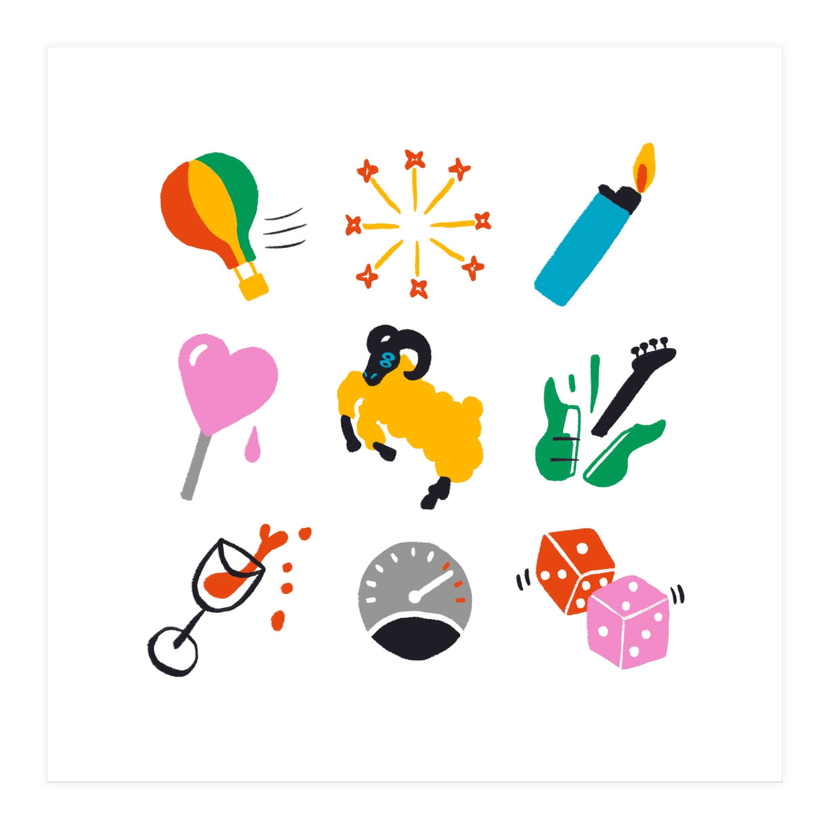 Aries Emoji (Print Only)