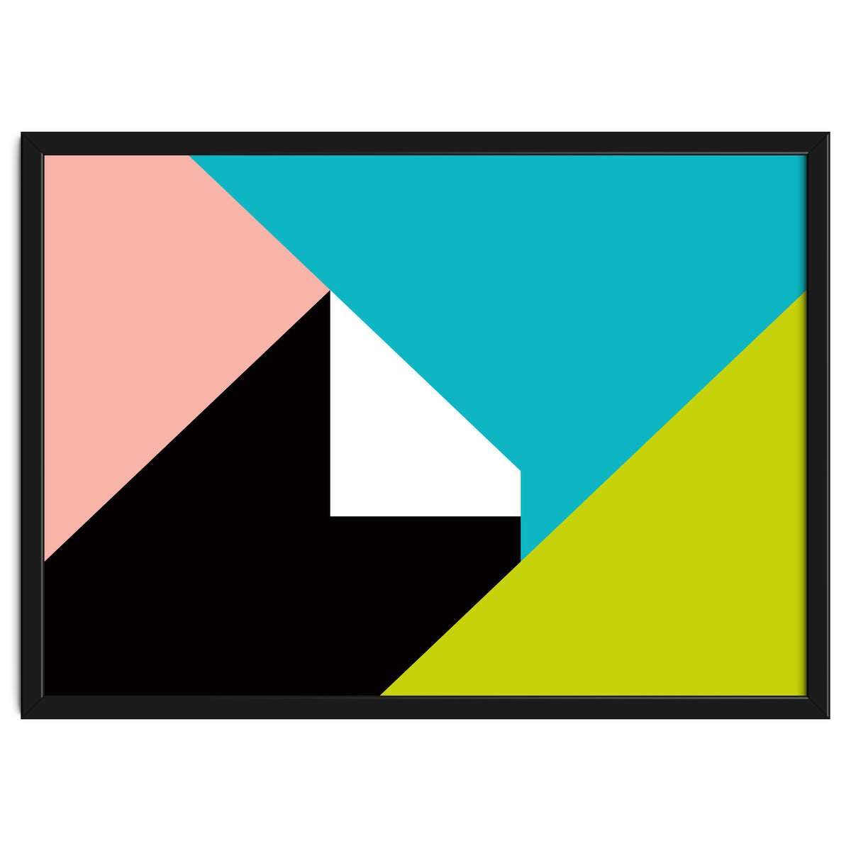 Geometric Shapes No. 266 - pink & lime