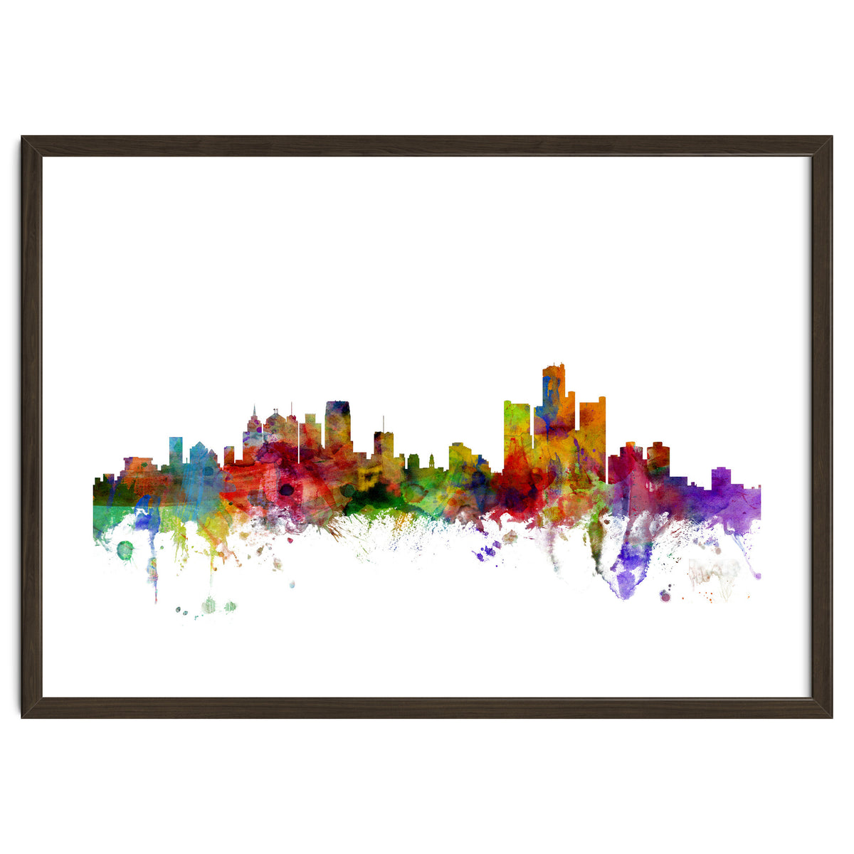 Detroit Michigan Skyline