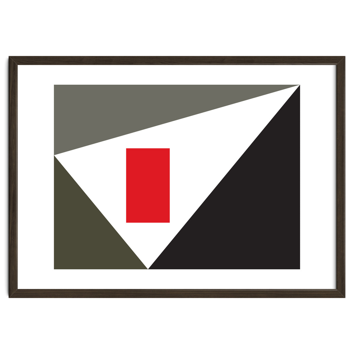 Geometric Shapes No. 86 - grey & red