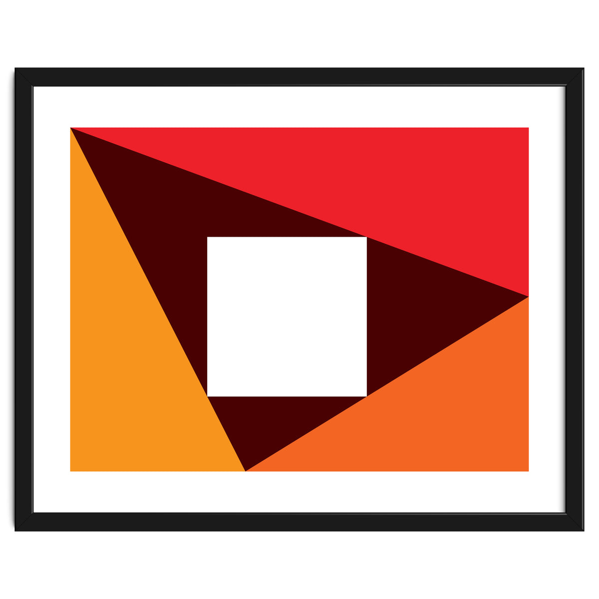 Geometric Shapes No. 23 - red & orange