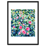 Winter Rose | Botanical Floral Garden | Boho Vintage Plants Meadow Roses Painting thumbnail